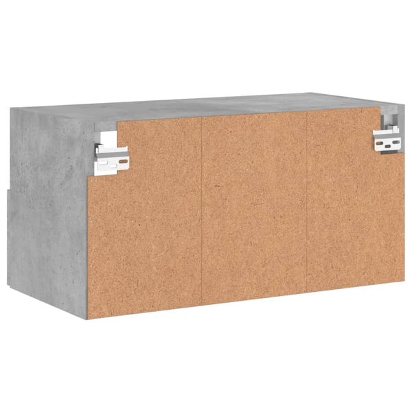 Betongrauer TV-Wandschrank Iuven 60x30x30cm (Holz)