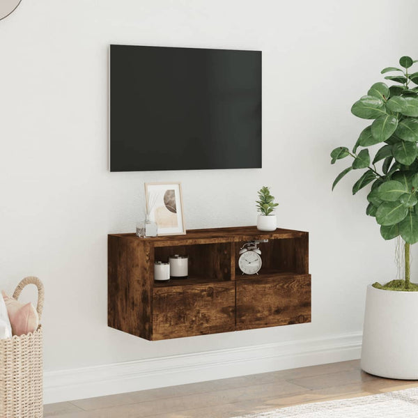 Räuchereiche TV-Wandschrank Iuven 60x30x30cm (Holz)