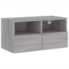 Grauer TV-Wandschrank Iuven 60x30x30cm (Holz)