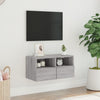 Grauer TV-Wandschrank Iuven 60x30x30cm (Holz)