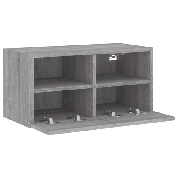Grauer TV-Wandschrank Iuven 60x30x30cm (Holz)
