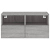 Grauer TV-Wandschrank Iuven 60x30x30cm (Holz)