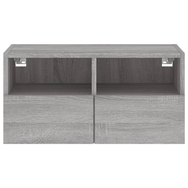 Grauer TV-Wandschrank Iuven 60x30x30cm (Holz)