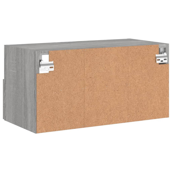 Grauer TV-Wandschrank Iuven 60x30x30cm (Holz)
