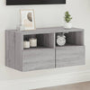 Grauer TV-Wandschrank Iuven 60x30x30cm (Holz)