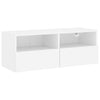 Valkoinen tv-seinäkaappi Iuven 80x30x30cm (puinen)