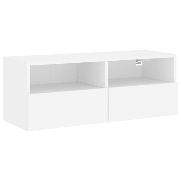 Valkoinen tv-seinäkaappi Iuven 80x30x30cm (puinen)