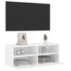 Valkoinen tv-seinäkaappi Iuven 80x30x30cm (puinen)