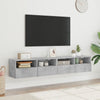 Betongraue TV-Wandschränke Iuven 80x30x30cm (2 Stück Holz)