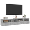 Betongraue TV-Wandschränke Iuven 80x30x30cm (2 Stück Holz)