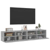 Betongraue TV-Wandschränke Iuven 80x30x30cm (2 Stück Holz)