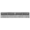 Betongraue TV-Wandschränke Iuven 80x30x30cm (2 Stück Holz)