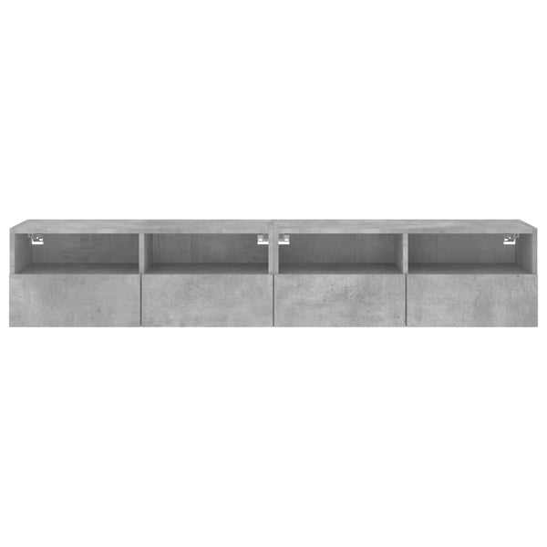 Betongraue TV-Wandschränke Iuven 80x30x30cm (2 Stück Holz)