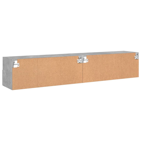 Betongraue TV-Wandschränke Iuven 80x30x30cm (2 Stück Holz)