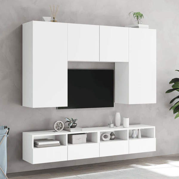 Weißer TV-Wandschrank Iuven 100x30x30cm (Holz)