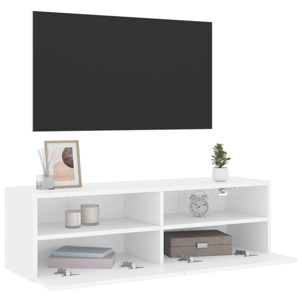 Weißer TV-Wandschrank Iuven 100x30x30cm (Holz)