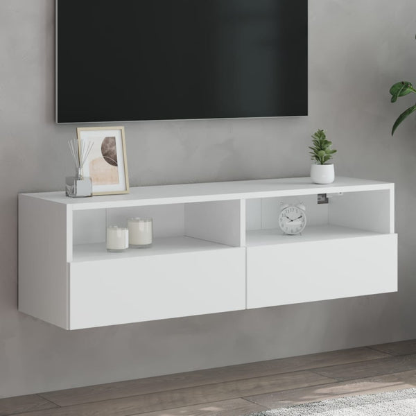 Weißer TV-Wandschrank Iuven 100x30x30cm (Holz)