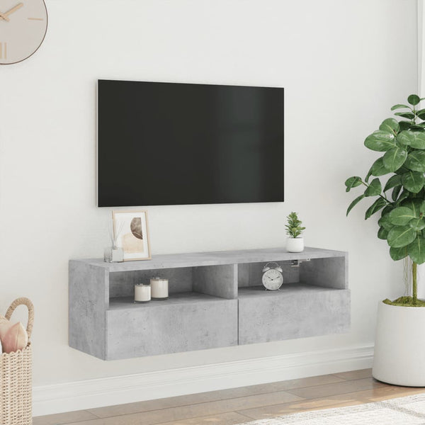 TV-Wandschrank Iuven 100x30x30cm Betongrau (Holz)