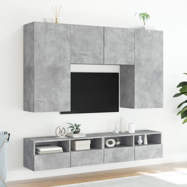 TV-Wandschrank Iuven 100x30x30cm Betongrau (Holz)