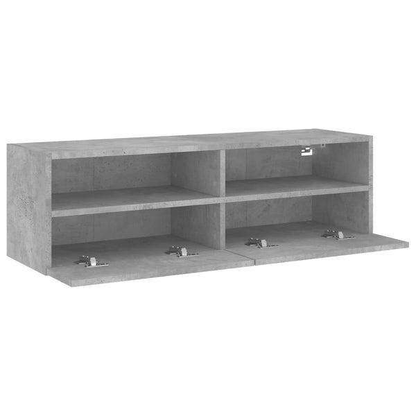 TV-Wandschrank Iuven 100x30x30cm Betongrau (Holz)