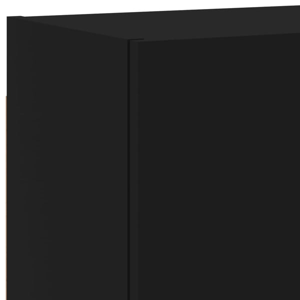Schwarze TV-Wandschränke Proca 40,5x30x40cm (2 Stück, Holz)