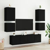 Schwarze TV-Wandschränke Proca 40,5x30x40cm (2 Stück, Holz)