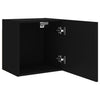 Schwarze TV-Wandschränke Proca 40,5x30x40cm (2 Stück, Holz)