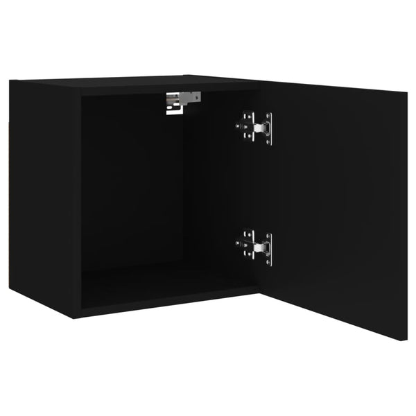 Schwarze TV-Wandschränke Proca 40,5x30x40cm (2 Stück, Holz)