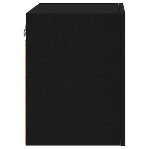 Schwarze TV-Wandschränke Proca 40,5x30x40cm (2 Stück, Holz)