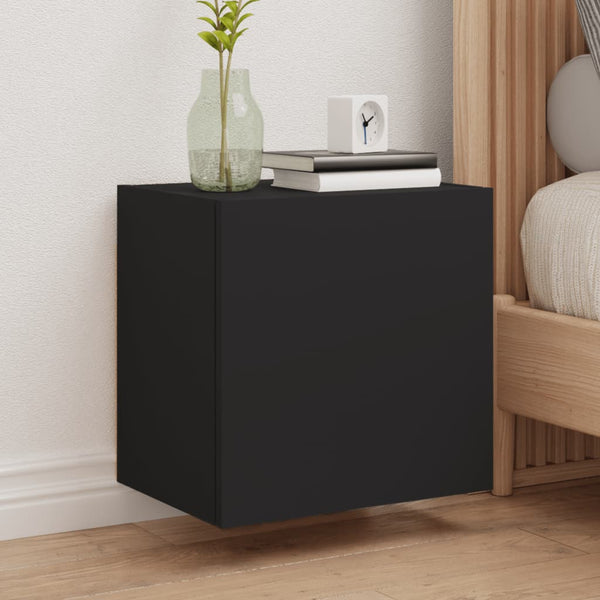Schwarze TV-Wandschränke Proca 40,5x30x40cm (2 Stück, Holz)