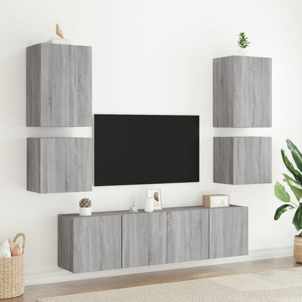 Grauer TV-Wandschrank Proca 40,5x30x40cm (Holz)