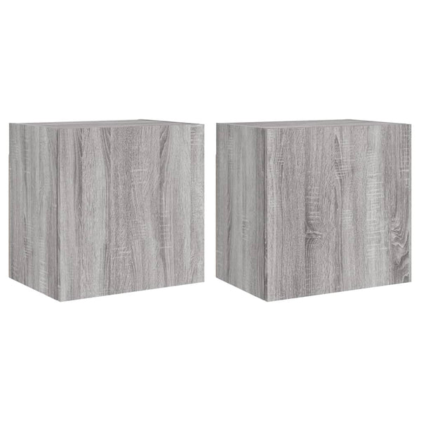 Graue TV-Wandschränke Proca 40,5x30x40cm (2 Stk., Sonoma, Holz)