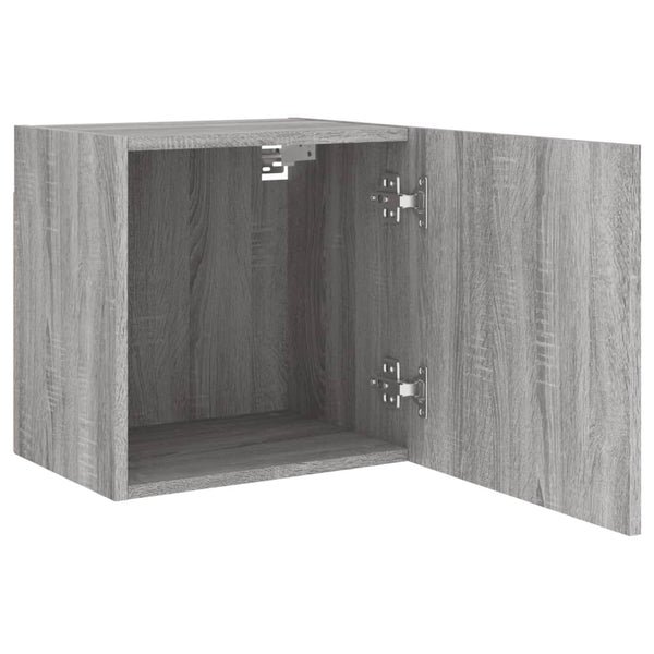 Graue TV-Wandschränke Proca 40,5x30x40cm (2 Stk., Sonoma, Holz)