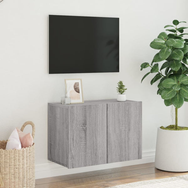 Harmaa tv-kaappi seinäkiinnitettävä Kincsnicom 60x30x41cm