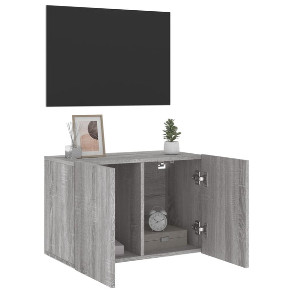 Harmaa tv-kaappi seinäkiinnitettävä Kincsnicom 60x30x41cm