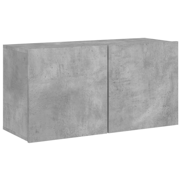 TV-Schrank Betongrau wandmontiert Kincsnicom 80x30x41cm