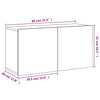 TV-Schrank Betongrau wandmontiert Kincsnicom 80x30x41cm