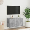 TV-Schrank Betongrau wandmontiert Kincsnicom 80x30x41cm