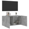 TV-Schrank Betongrau wandmontiert Kincsnicom 80x30x41cm