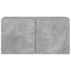 TV-Schrank Betongrau wandmontiert Kincsnicom 80x30x41cm
