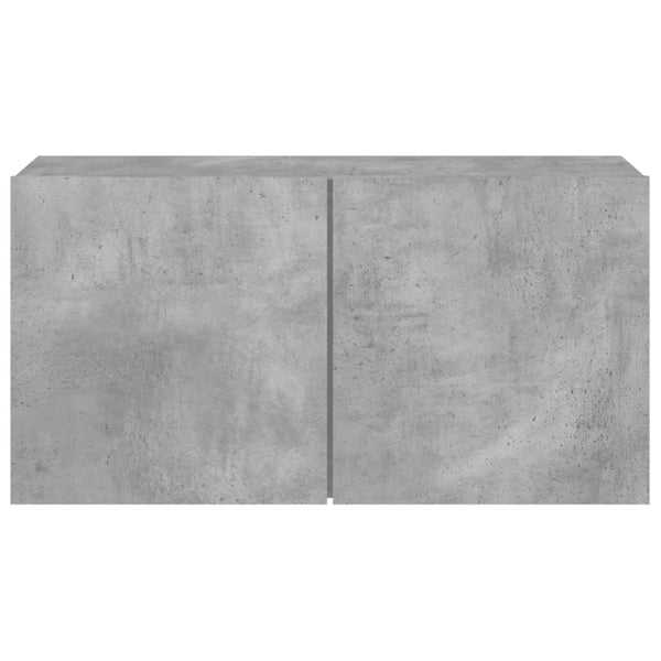 TV-Schrank Betongrau wandmontiert Kincsnicom 80x30x41cm