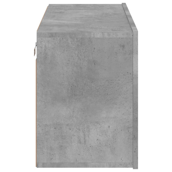 TV-Schrank Betongrau wandmontiert Kincsnicom 80x30x41cm