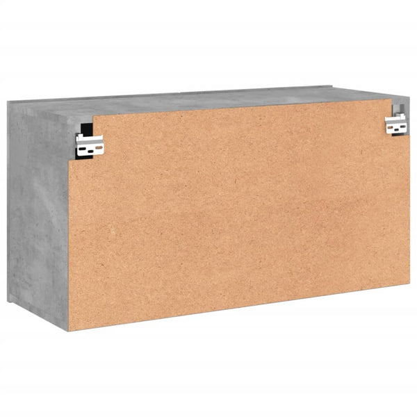 TV-Schrank Betongrau wandmontiert Kincsnicom 80x30x41cm