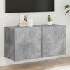 TV-Schrank Betongrau wandmontiert Kincsnicom 80x30x41cm