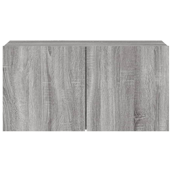 Harmaa tv-kaappi seinäkiinnitettävä Kincsnicom 80x30x41cm