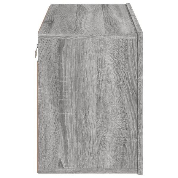 Harmaa tv-kaappi seinäkiinnitettävä Kincsnicom 80x30x41cm