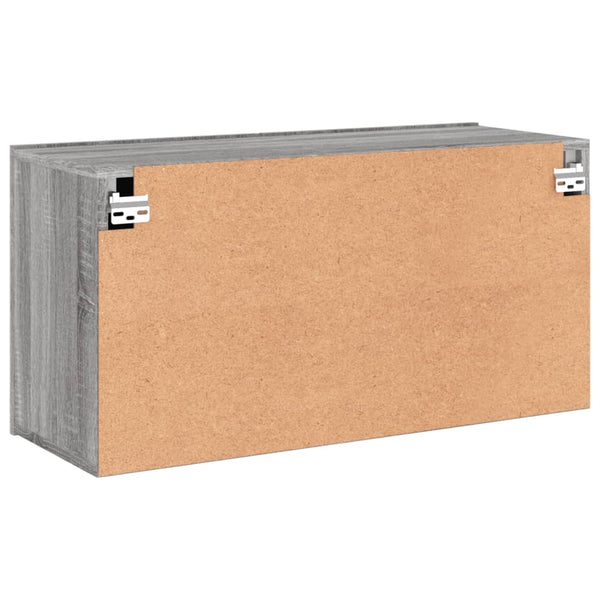 Harmaa tv-kaappi seinäkiinnitettävä Kincsnicom 80x30x41cm