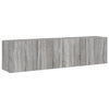 Grauer TV-Schrank zur Wandmontage Kincsnicom 80x30x41cm (2 Stück)