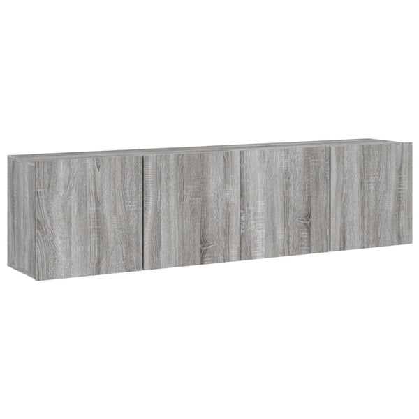 Grauer TV-Schrank zur Wandmontage Kincsnicom 80x30x41cm (2 Stück)