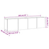 Grauer TV-Schrank zur Wandmontage Kincsnicom 80x30x41cm (2 Stück)